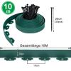 NAIZY Flexible Plastic Lawn Edging 4 x 10 m, 5 cm High, with 120 Fixing Nails, Green view 2