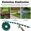 NAIZY Flexible Plastic Lawn Edging 4 x 10 m, 5 cm High, with 120 Fixing Nails, Green view 4