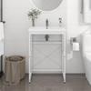 vidaXL Bathroom Vanity Frame White 59x38x83 cm Iron view 2
