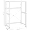 vidaXL Bathroom Vanity Frame White 59x38x83 cm Iron view 4