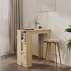 vidaXL Bar Table with Shelves, Sonoma Oak, 40.2 x 19.7 x 40.7 in view 2