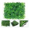 QIAOH Artificial Hedge Plant Wall, 24 Pieces, Artificial Boxwood Panels with UV Protection for Indoor and Outdoor Use, Fence Privacy Screen, Grass Wall, Green Background view 2