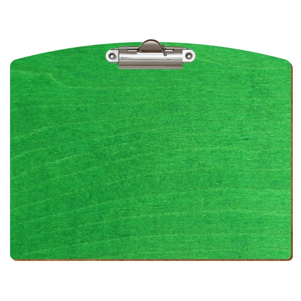 Btic Light Green Wooden Clipboard, Segment Shape, for DIN A3–A6