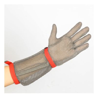 LCYDMJ Cut-Resistant Metal Gloves, Safety Work Gloves with Arm Protection for Outdoor Gardening, Left and Right Hand (Color: Extended 8 cm, Size: 1 pc/L)