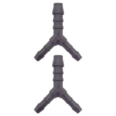 2 x You.S Original RGV Y-Shaped Hose Connectors, 4x6x4 mm Reducers
