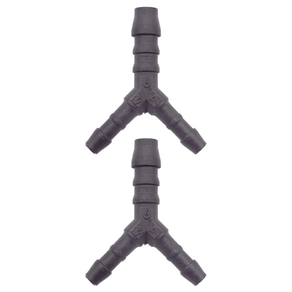2 x You.S Original RGV Y-Shaped Hose Connectors, 4x6x4 mm Reducers