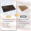 PiaoHao American Flag Coin Holder, 6 Rows, Military Challenge Coin Display, Holds 30–36 Coins, Natural Solid Wood view 3