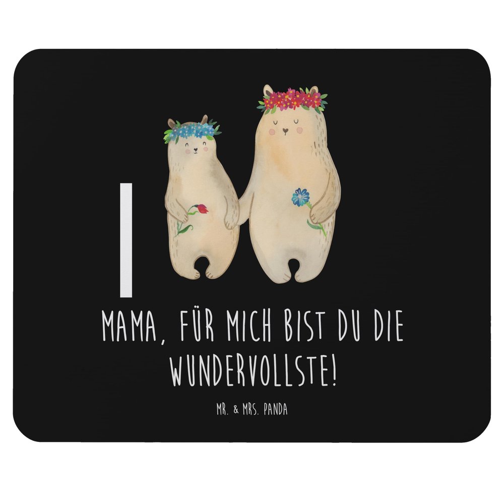 Mr. & Mrs. Panda Mouse Pad – Bear with Flower Crown