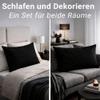 Komfortec Pillowcase Set of 2 – 100% Microfiber, Soft & Breathable, Zipper Closure, Black, 16 x 24 in view 2