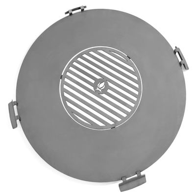 78 cm Round Grill Plate for Fire Bowl with Grill Grate and 4 Stainless Steel Handles