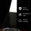 KGORGE Black Velvet Blackout Curtains, 244 cm, 2 Panels view 3