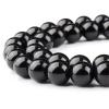 HAAMIIQII 30-Piece 12 mm Natural Black Agate Onyx Beads view 1