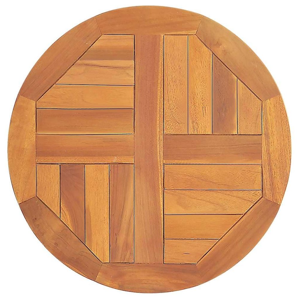 vidaXL Solid Teak Tabletop, Round, 50 cm, 2.5 cm Thick