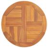 vidaXL Solid Teak Tabletop, Round, 50 cm, 2.5 cm Thick view 1