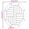 vidaXL Solid Teak Tabletop, Round, 50 cm, 2.5 cm Thick view 3