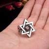 HCMA Stainless Steel Hexagram Star Ring for Men view 4