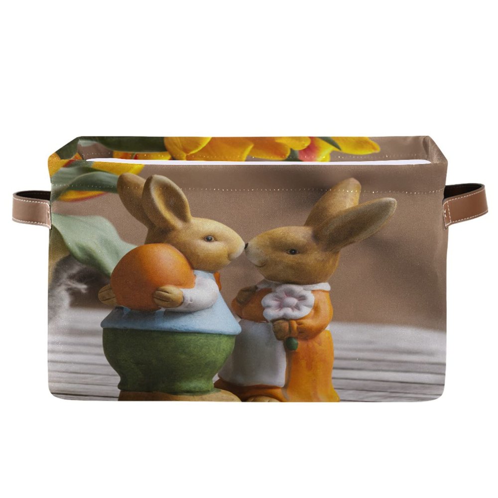 Easter Bunny 2-Pack Square Storage Bins with Handles