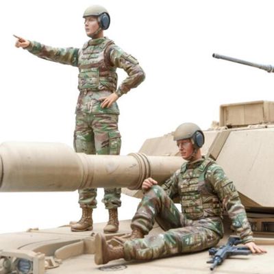 LIANGFANG 1/16 US Army Female 2 Soldier Resin Kit, Unassembled and Unpainted