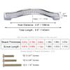 Sinyiol Crystal Handles for Doors, Drawers and Cabinets, 6-Pack, Modern European Style, Square Cut, Rhinestones, Silver, 12.7 cm Hole Spacing view 2
