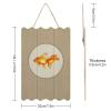 by Unbranded Goldfish Hanging Wooden Sign with Rope, Wall Decor, Rustic Quote Sign, 8 x 12 in view 2