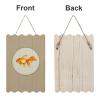 by Unbranded Goldfish Hanging Wooden Sign with Rope, Wall Decor, Rustic Quote Sign, 8 x 12 in view 3