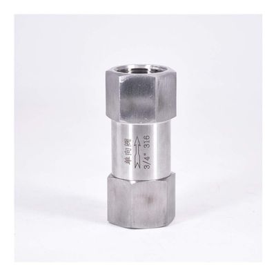 JIYAMI'EN EL 3/4" BSP Female 1-Way Spring Check Valve, Inline, 316 Stainless Steel