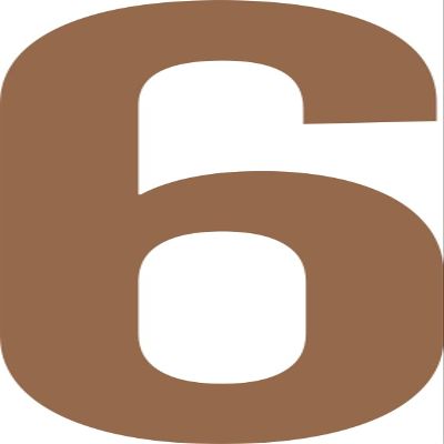 ShirtInStyle Self-Adhesive Number Stickers, 6–20 cm, Copper