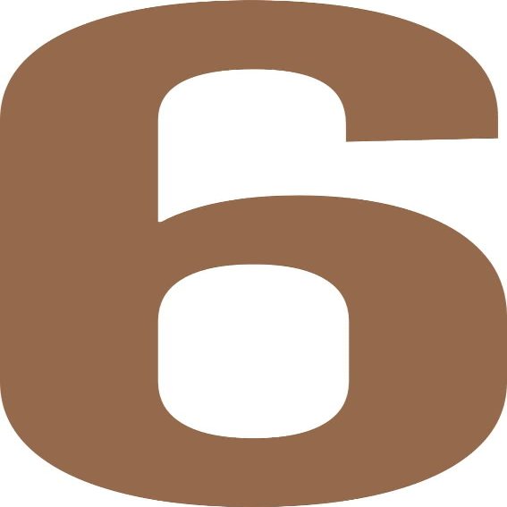 ShirtInStyle Self-Adhesive Number Stickers, 6–20 cm, Copper