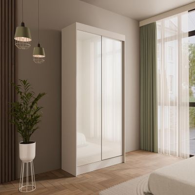 ALTDECOR PEKA Sliding-Door Wardrobe – 120 x 215