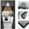 Self-Closing Magnetic Mosquito Net Door, Foldable, 115 x 195 cm (45 x 76 in), Black view 2