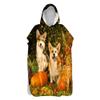 Surwin Surf Poncho Towel with Hood, Animal Print, Unisex, Quick-Dry Microfiber, Corgi, 80 x 145 cm view 1