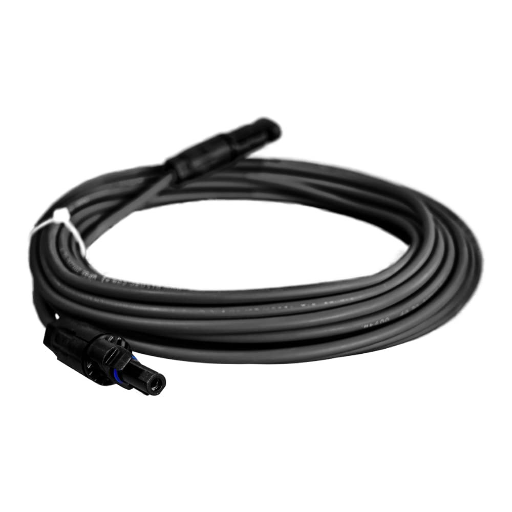 20 m 6 mm Solar Cable Extension with Black Solar Connectors
