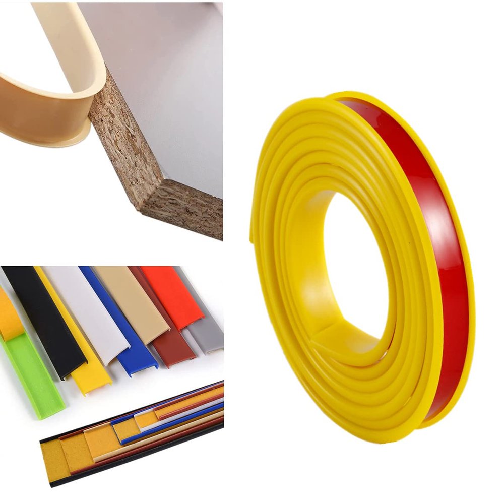 5 m TPE Self-Adhesive U-Shaped Furniture Edge Guard, 32 mm, Yellow