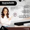 Seiletech.de 4 m Single-Track Curtain Track, PVC, Black, with Mounting Hardware view 3