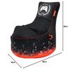 Gamewarez Crimson X-Ray Bean Bag Bundle, Gaming Bean Bag with Matching Ottoman, Black-Red view 2