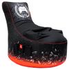 Gamewarez Crimson X-Ray Bean Bag Bundle, Gaming Bean Bag with Matching Ottoman, Black-Red view 4