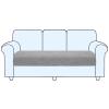 SHUOJIA Stretch Sofa Seat Cushion Cover, Non-Slip Jacquard, Light Gray, 3-Seater view 1
