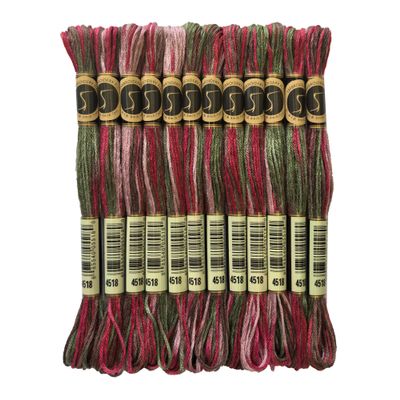 Magical Color Variegated Cross-Stitch Thread, Cottage, 12 Skeins