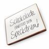 Fridge Magnet with Saying – “Chocolate Expands Your Bacon Spectrum” – Handmade Beechwood view 1