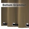 KTCLE Waterproof Outdoor Curtains with Top and Bottom Grommets, 100 x 145 cm (W x H), Brown B view 4