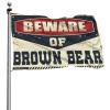 gaeruite Guys Beware of Brown Bear Flag for College Dorm Room Decor, 60 x 90 cm view 1