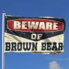 gaeruite Guys Beware of Brown Bear Flag for College Dorm Room Decor, 60 x 90 cm view 2