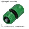 mumbi 1/2" Quick-Connect Hose Coupling with Water Stop view 2