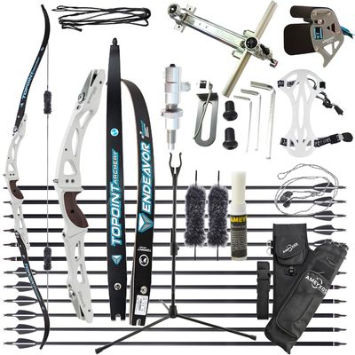 wolfman 18–44 lb Recurve Bow Set for Adults, ILF Riser, Right-Handed, 66 in/36 lb