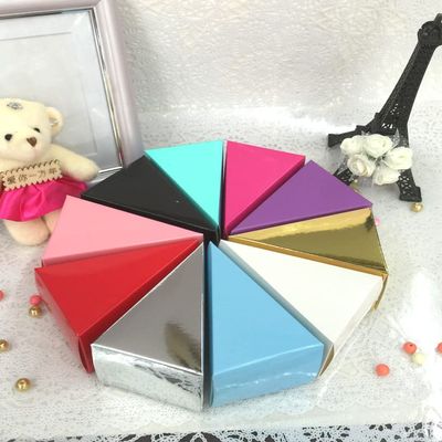 Crysdaralovebi Triangle Candy Boxes, Mixed Colors, 100-Pack