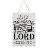 Vertical Rustic Round Wooden Sign, “As for Me and My House We Will Serve the Lord,” 8 x 12 in view 1
