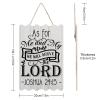 Vertical Rustic Round Wooden Sign, “As for Me and My House We Will Serve the Lord,” 8 x 12 in view 2