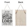 Vertical Rustic Round Wooden Sign, “As for Me and My House We Will Serve the Lord,” 8 x 12 in view 3