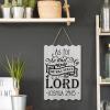 Vertical Rustic Round Wooden Sign, “As for Me and My House We Will Serve the Lord,” 8 x 12 in view 4