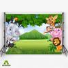 Aoihrraan 10 x 6.5 ft Jungle Safari Cartoon Zoo Animals Photography Backdrop view 3